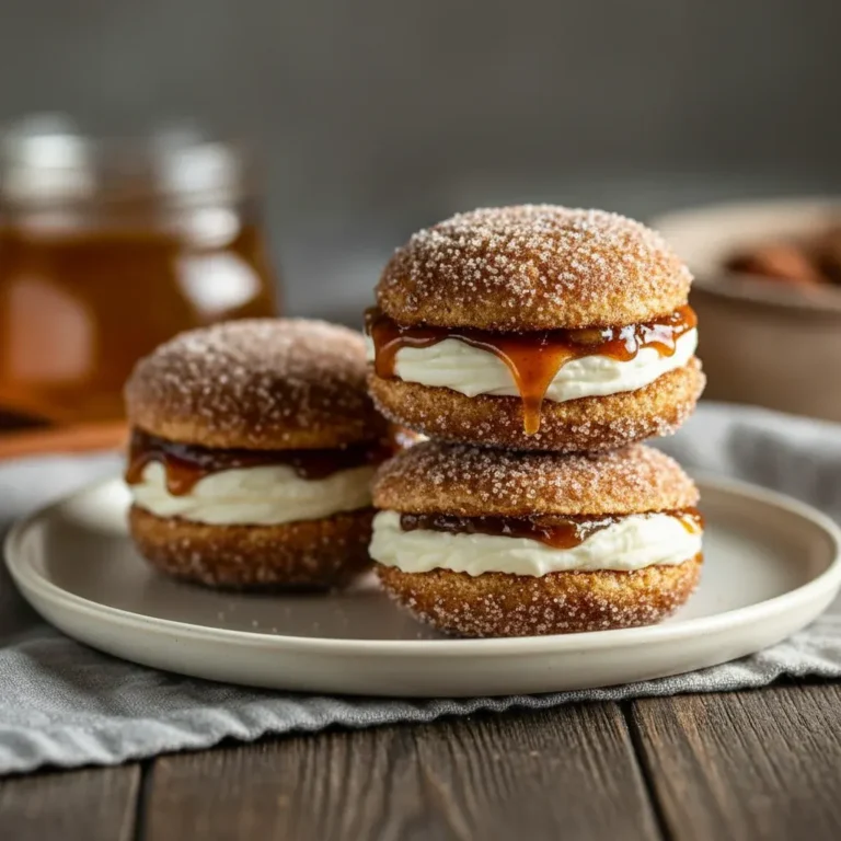 Apple Cider Whoopie Pie Cookies with Caramel Filling