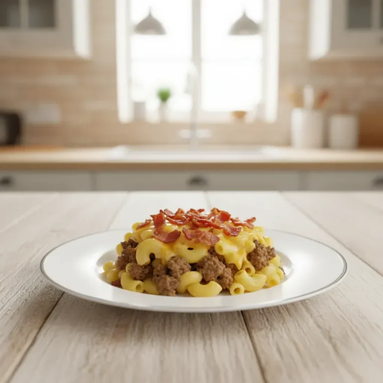 Loaded Cheeseburger Mac And Cheese Bake