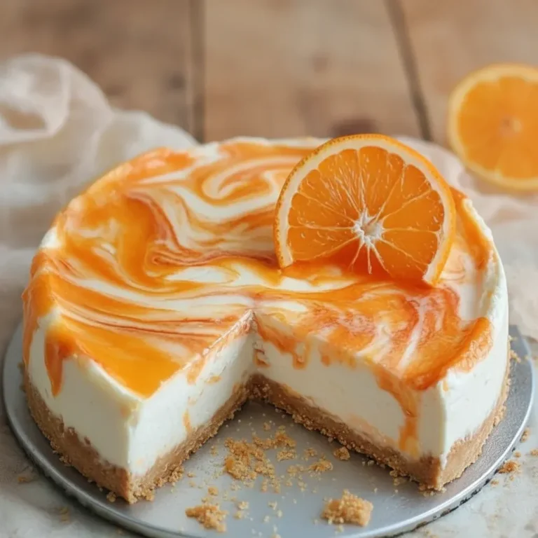 No-Bake Orange Creamsicle Cheesecake: A Refreshing Sweet Treat