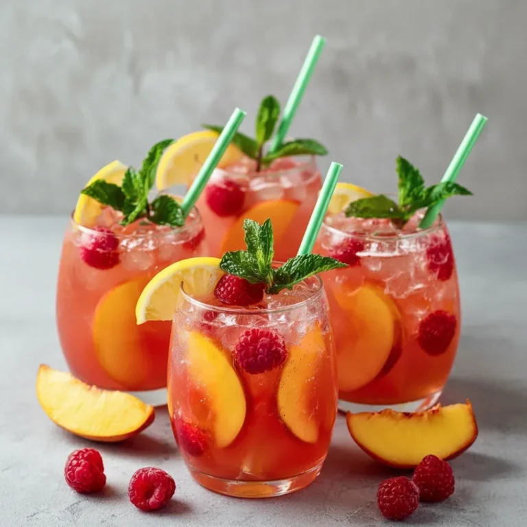 Refreshing Raspberry Peach Lemonade Recipe