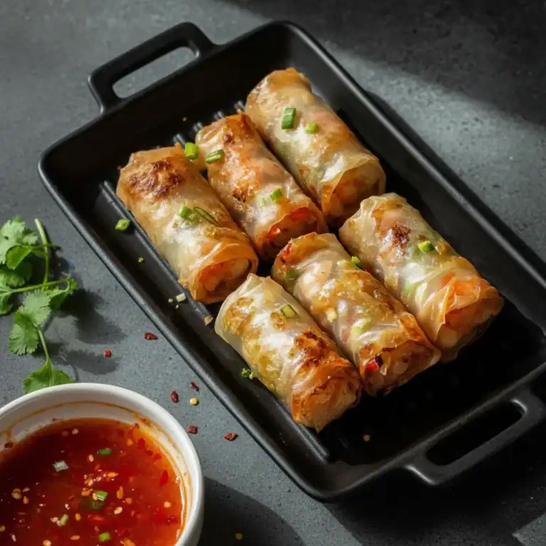 Air Fryer Rice Paper Noodle Rolls Recipe Crispy Snack