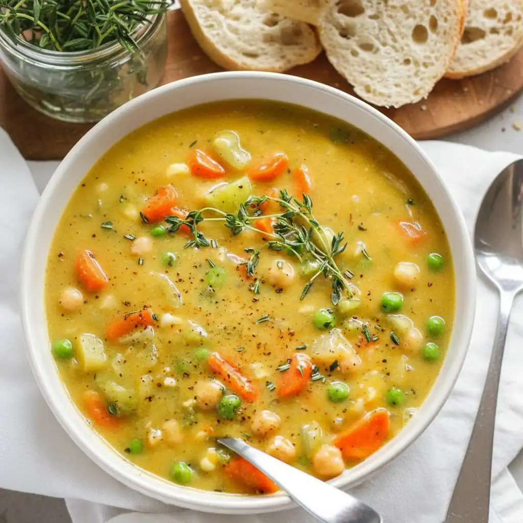 Creamy Vegetable Soup Recipe - Comforting One Pot Bowl