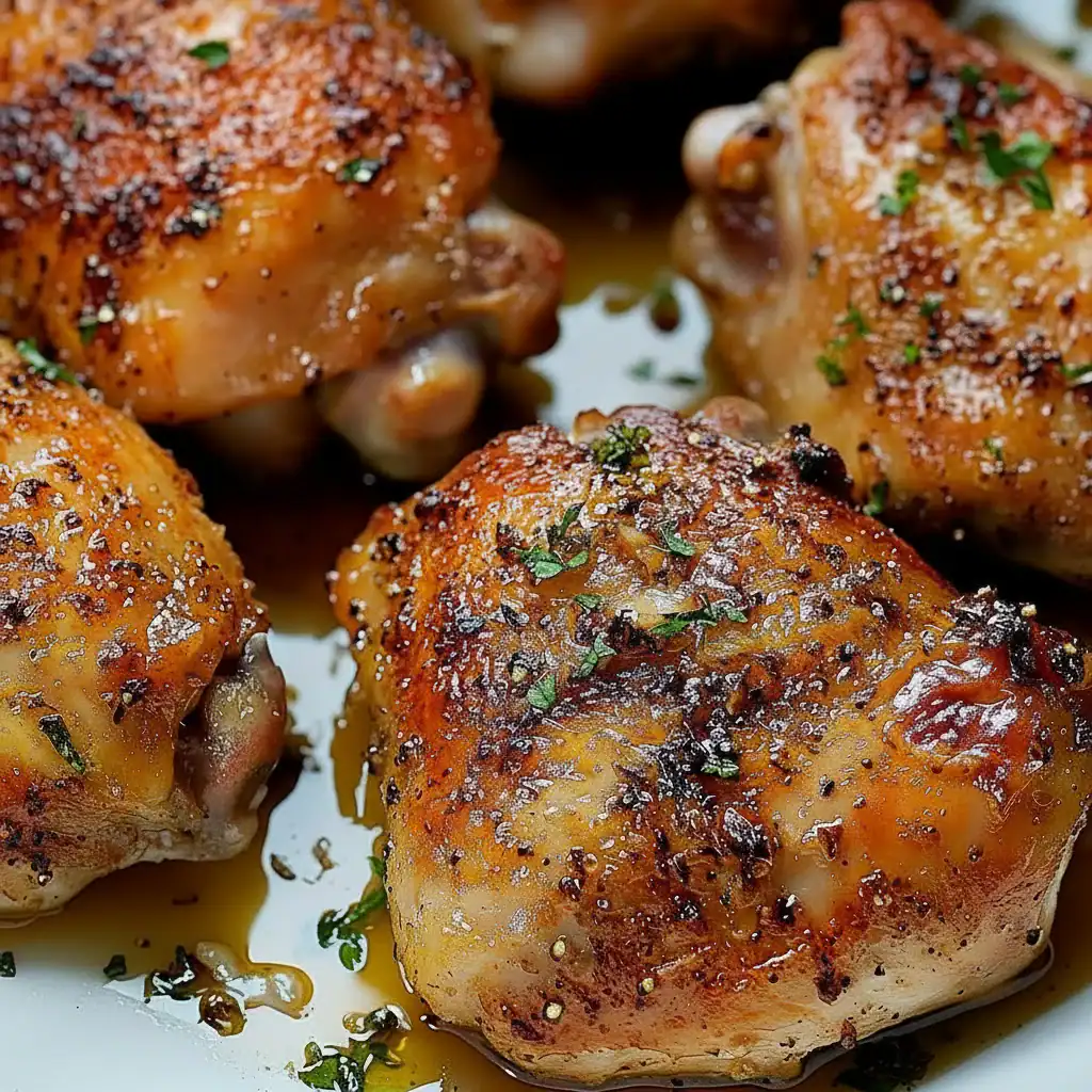 Garlic Butter Roasted Chicken Thighs
