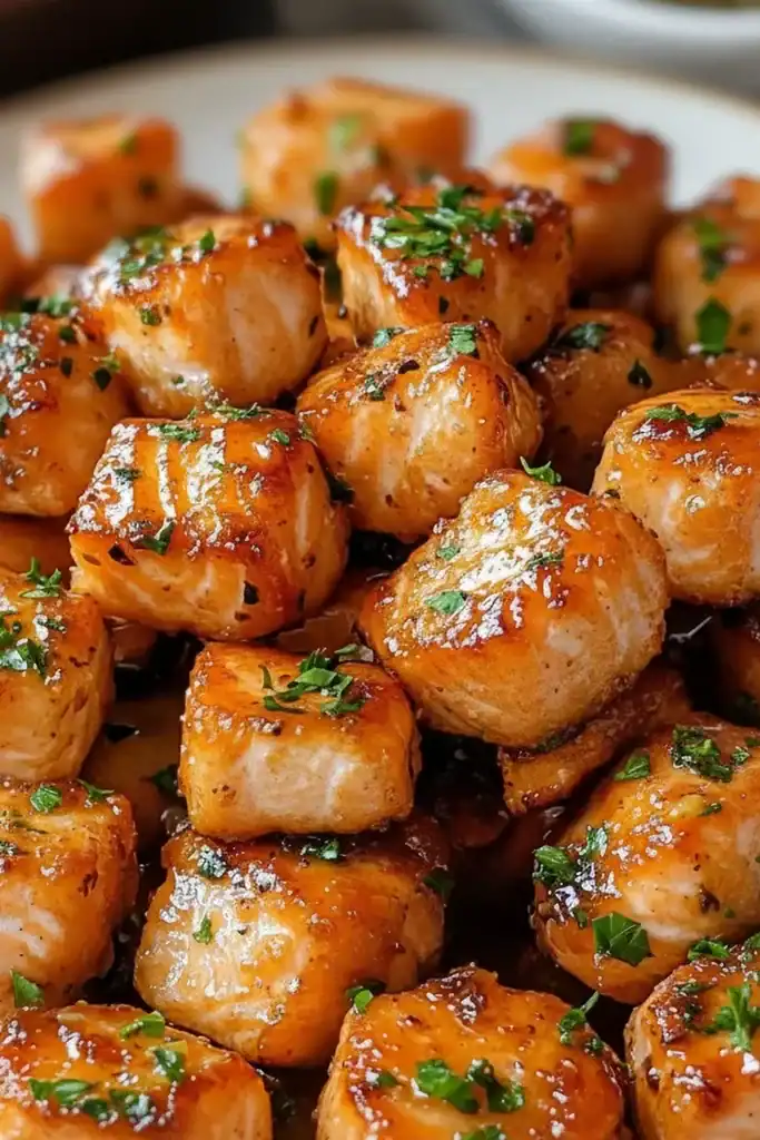 Honey Garlic Salmon Bites Recipe