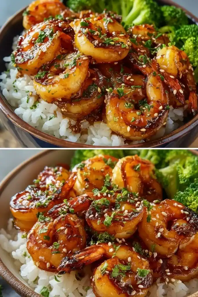 Honey Garlic Shrimp Bowls Recipe