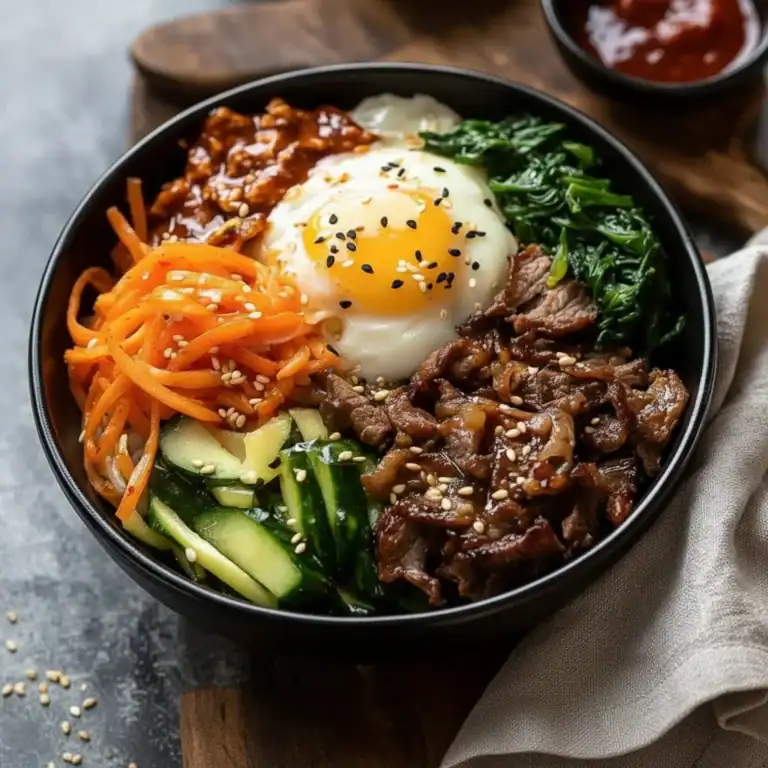 Korean Beef Bibimbap Bowl Recipe – Colorful Rice Bowl