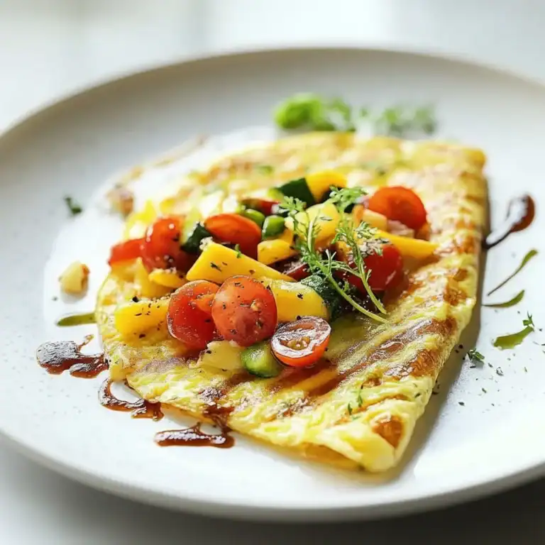 Omelette With Cheese And Veggies Recipe