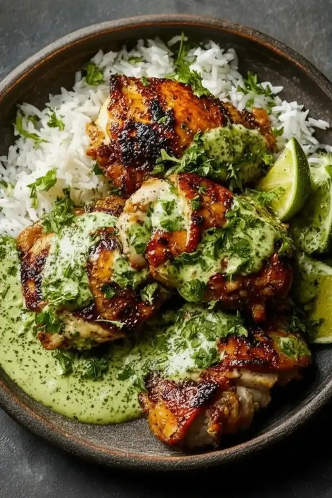 Peruvian Chicken with Green Sauce Recipe