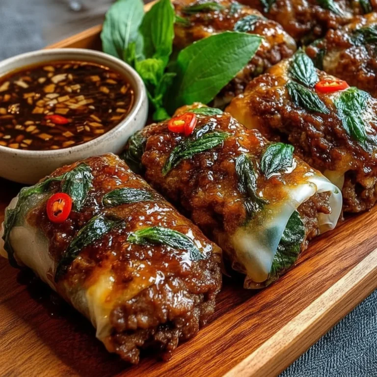 Aromatic Thai Basil Beef Rolls