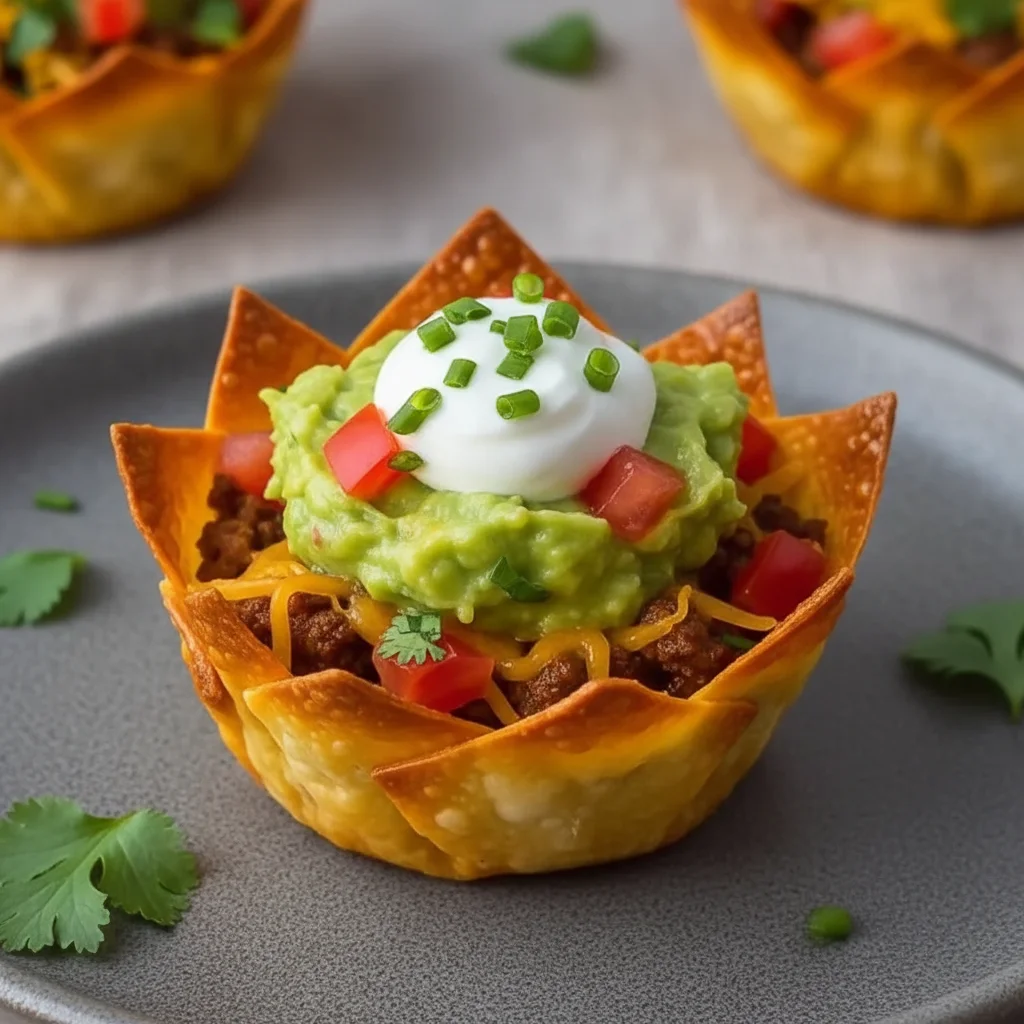 Bite-Sized Baked Taco Cups