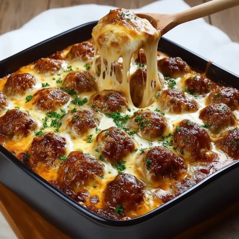 Cheesy Baked Meatball Casserole