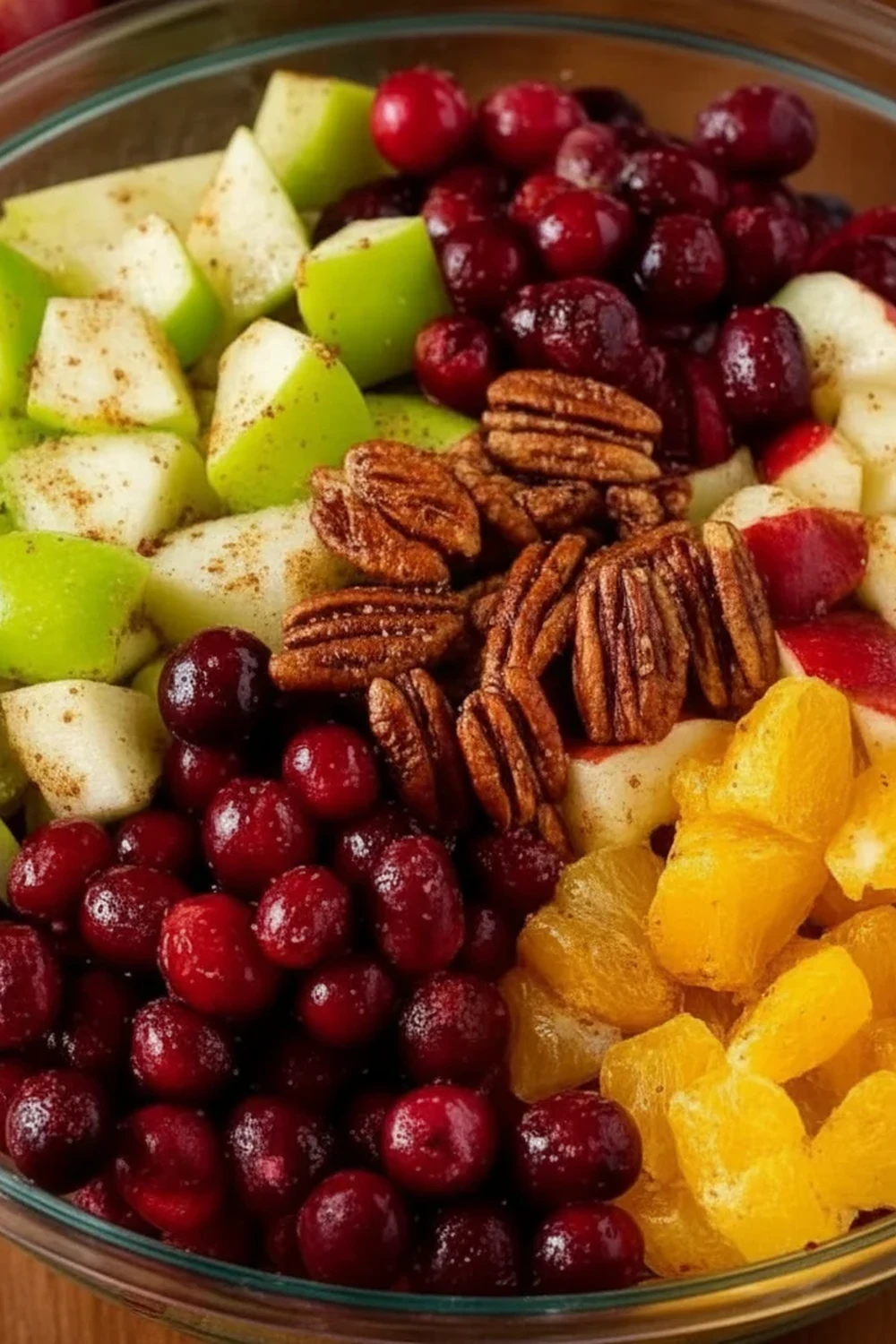 Apple Fruit Salad Warm Fall Spice Dressing