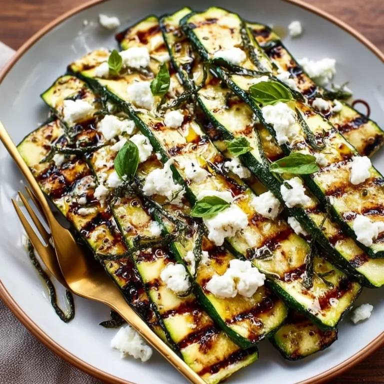 Grilled Zucchini Goat Cheese Basil Honey