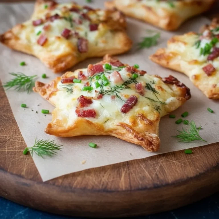 Savory Baked Flammkuchen Stars