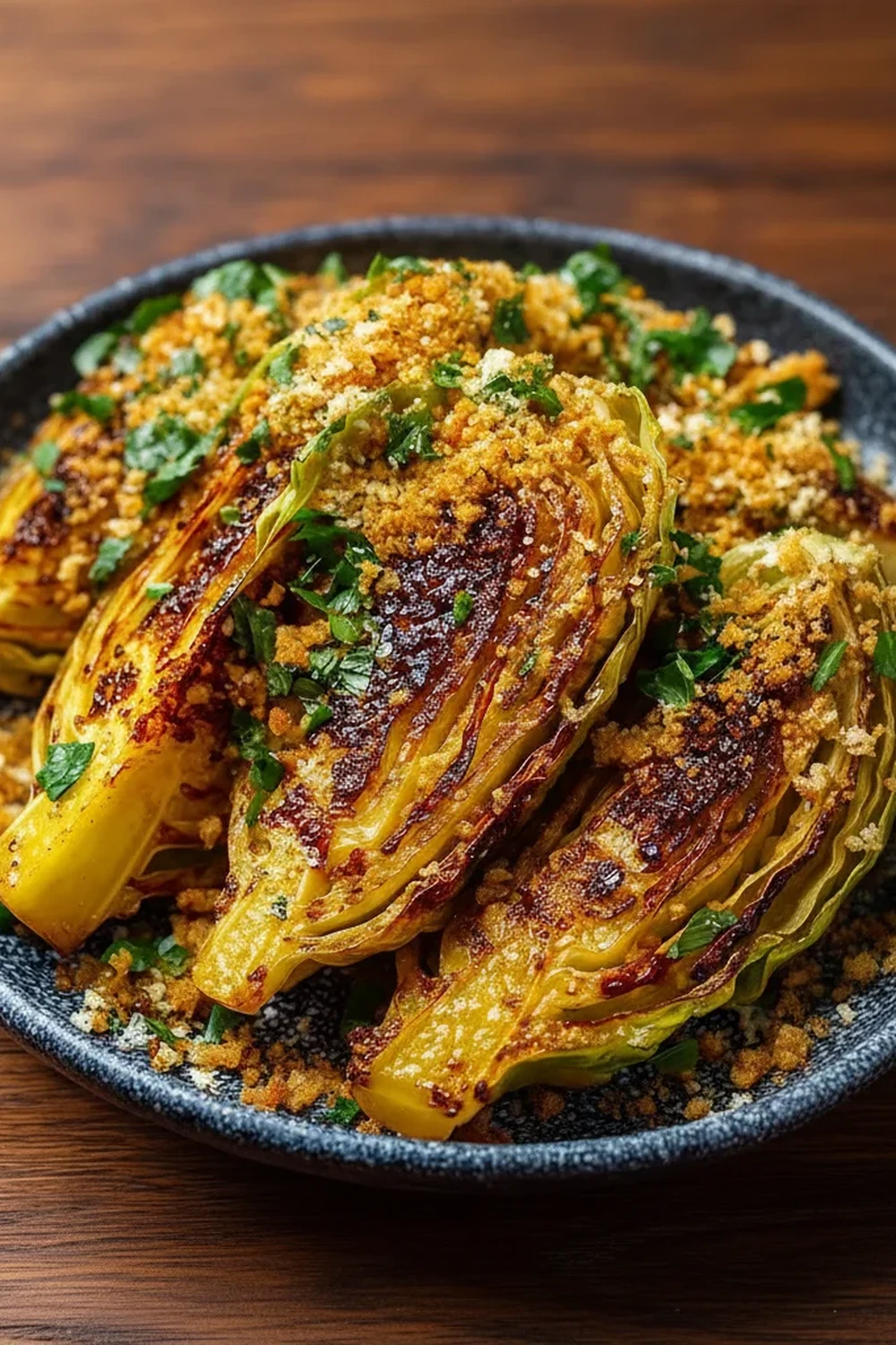 Miso Butter Roasted Cabbage Wedges