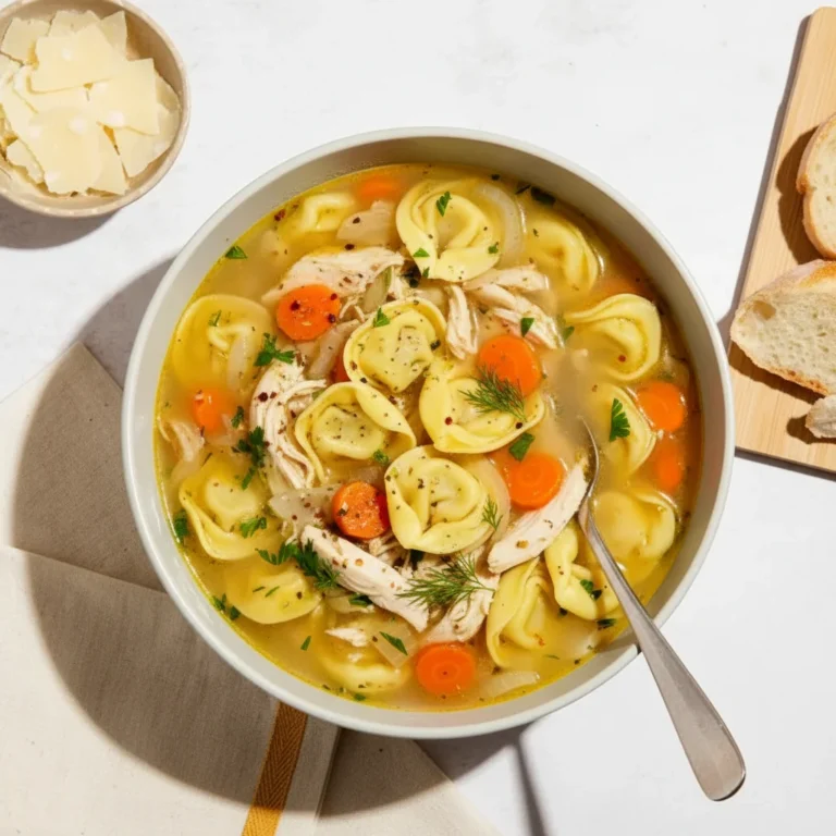 Warm Chicken Tortellini Soup Recipe